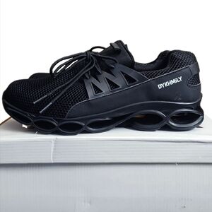 Mens steel toe work boots shoes sneakers size 10.5 black lace up new